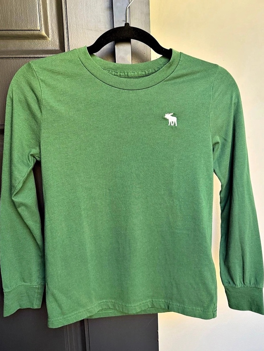 Abercrombie Kids Essential Long-Sleeve Logo Tee Green Boys 9/10